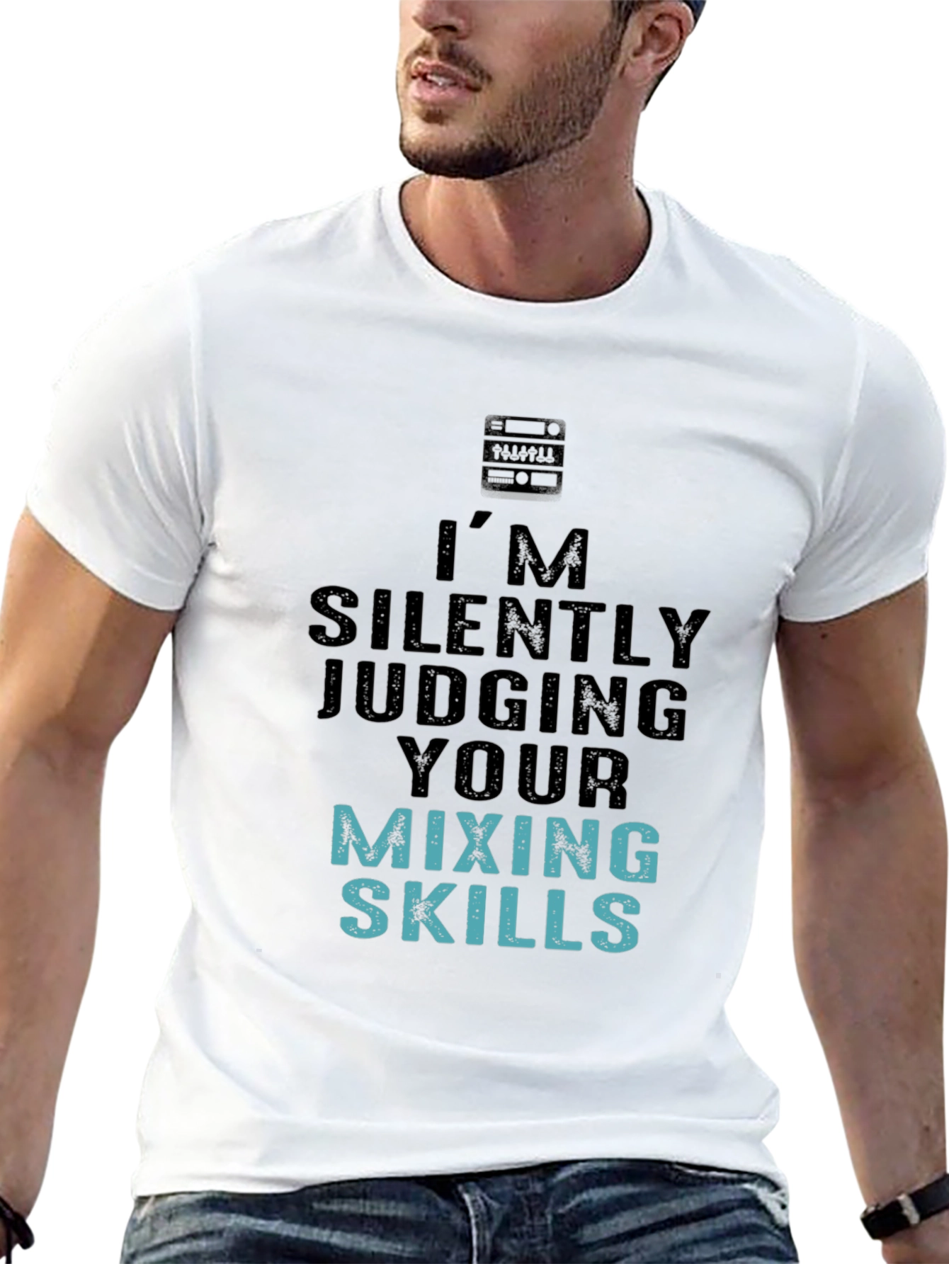 Silently Judging Mixing Skills Graphic Tee