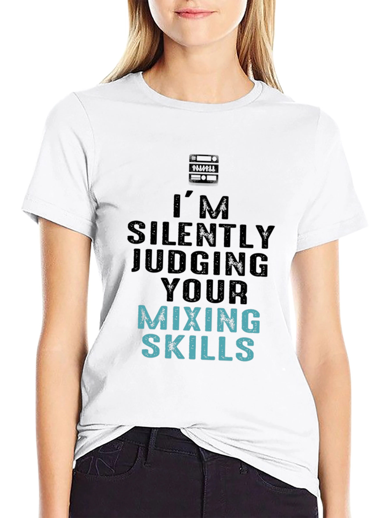 Silently Judging Mixing Skills Graphic Tee