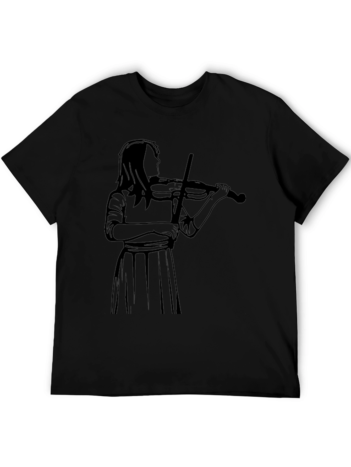 Violinist Graphic Tee - Black