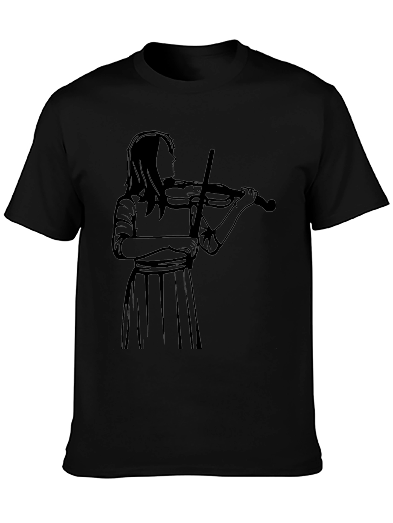 Violinist Graphic Tee - Black