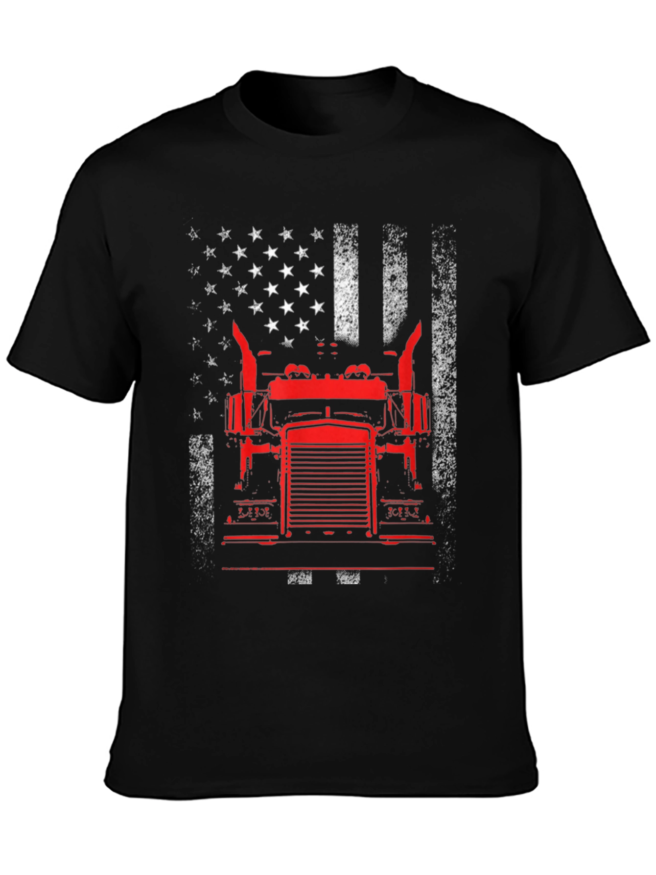 American Trucker Graphic Tee - Patriotic Design
