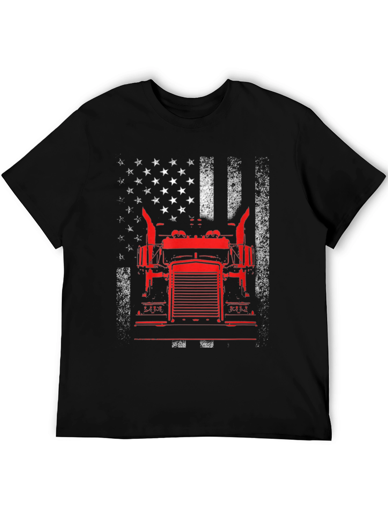 American Trucker Graphic Tee - Patriotic Design