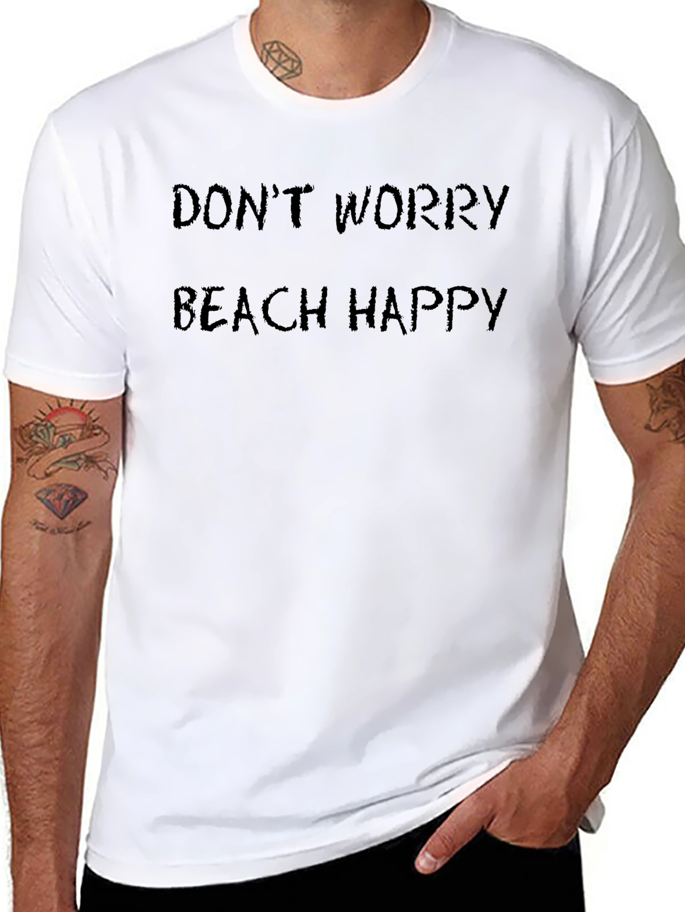 Dont Worry Beach Happy Graphic T-Shirt