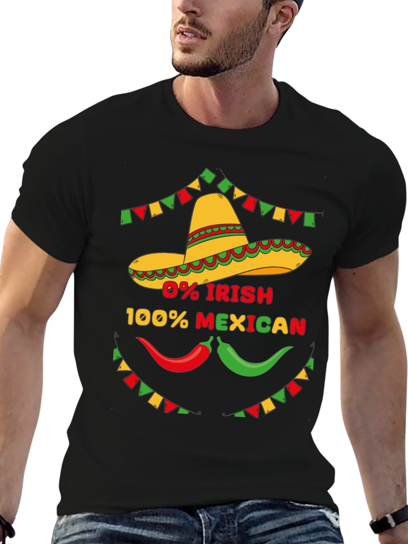 Funny 0% Irish 100% Mexican Graphic Tee