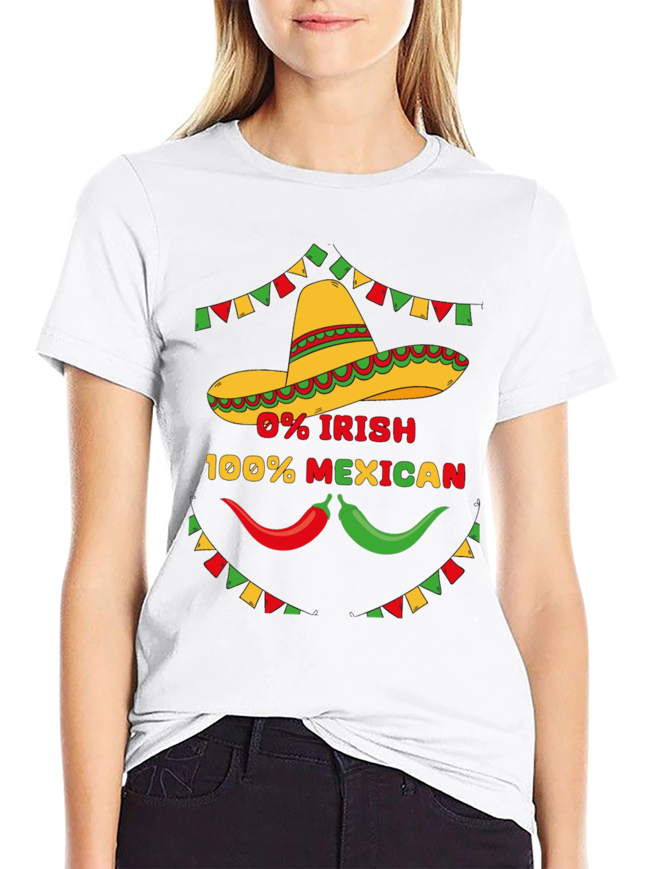 Funny 0% Irish 100% Mexican Graphic Tee