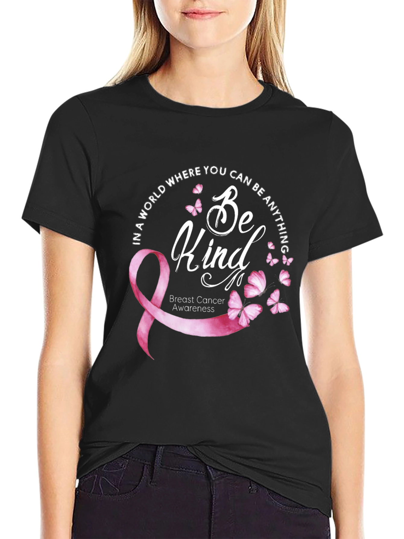 Be Kind Breast Cancer Awareness T-Shirt
