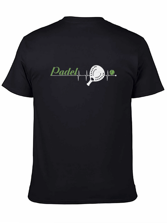 Padel Heartbeat Black T-Shirt