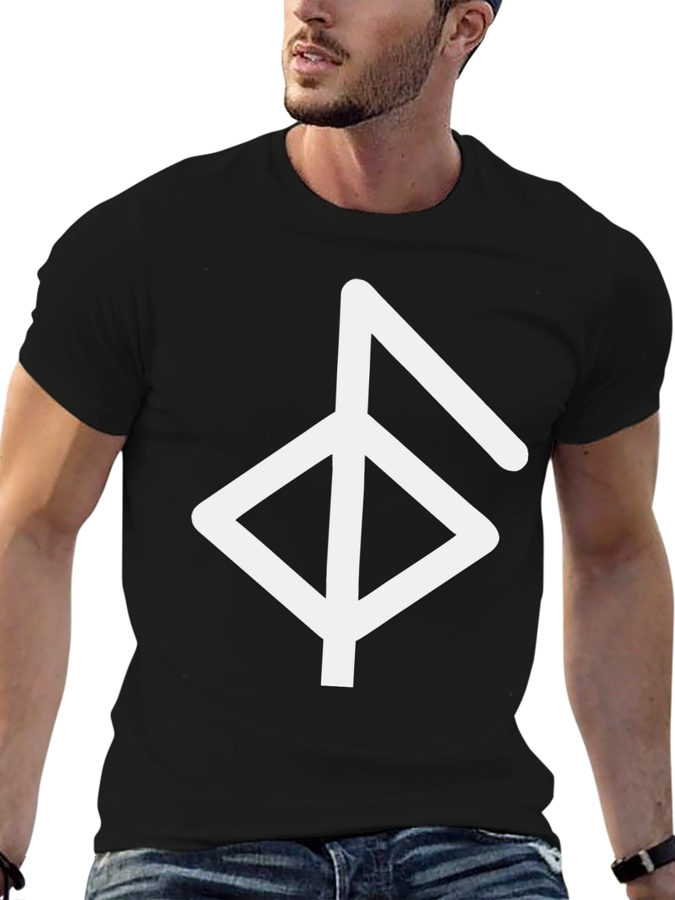 Rune Symbol Graphic Tee - Black