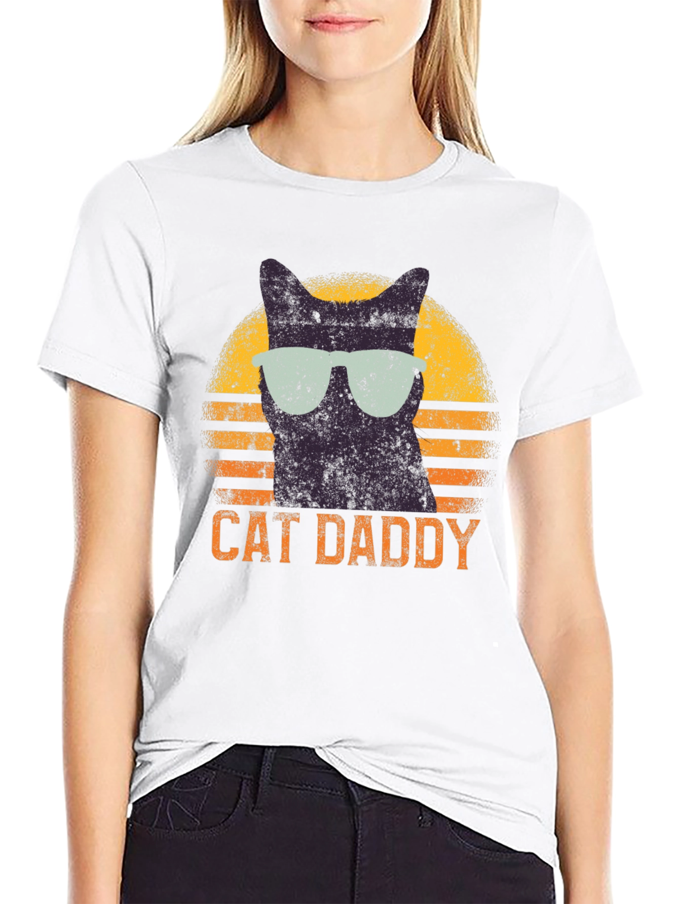 Cat Daddy Retro T-Shirt - Cool Cat Dad Tee