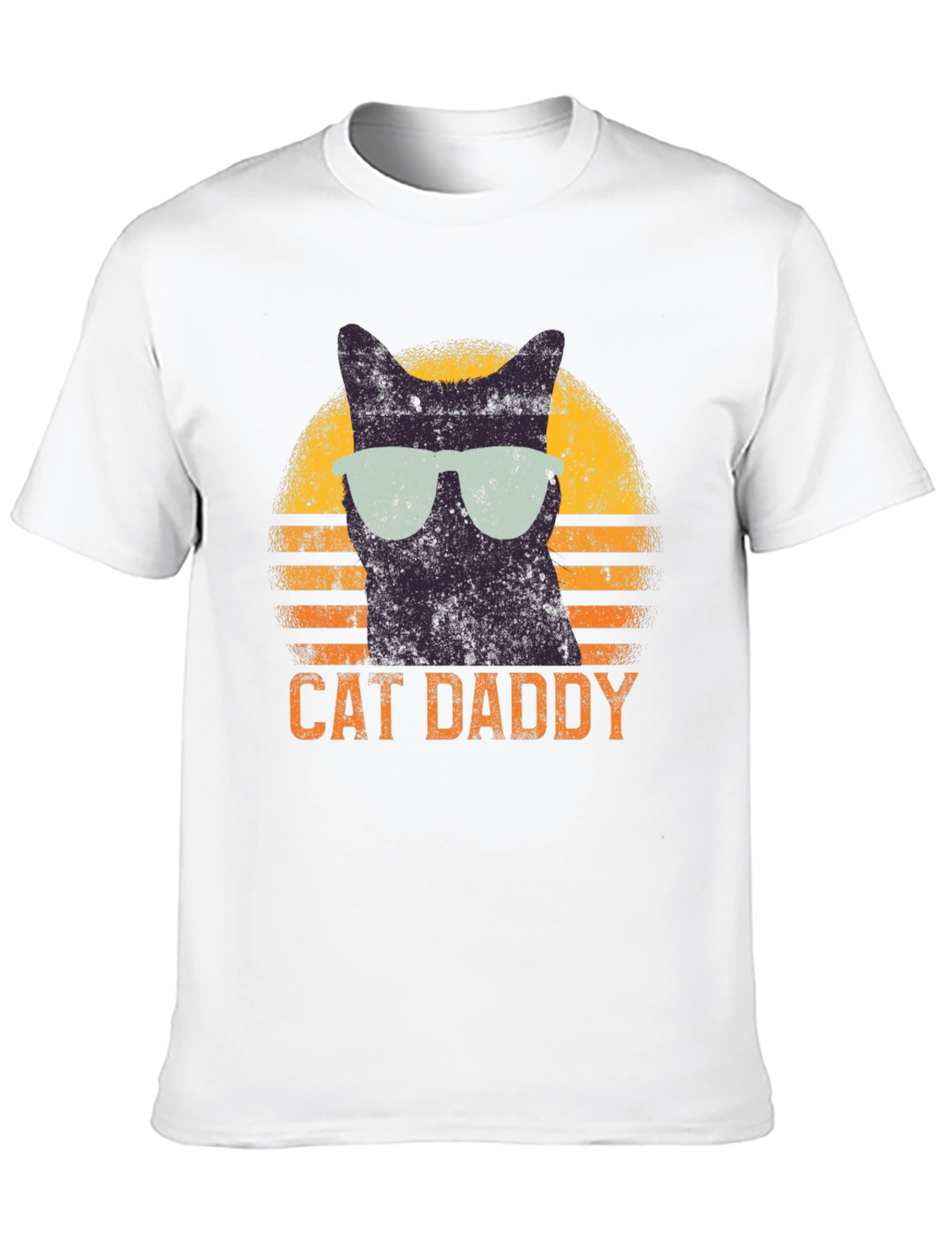 Cat Daddy Retro T-Shirt - Cool Cat Dad Tee