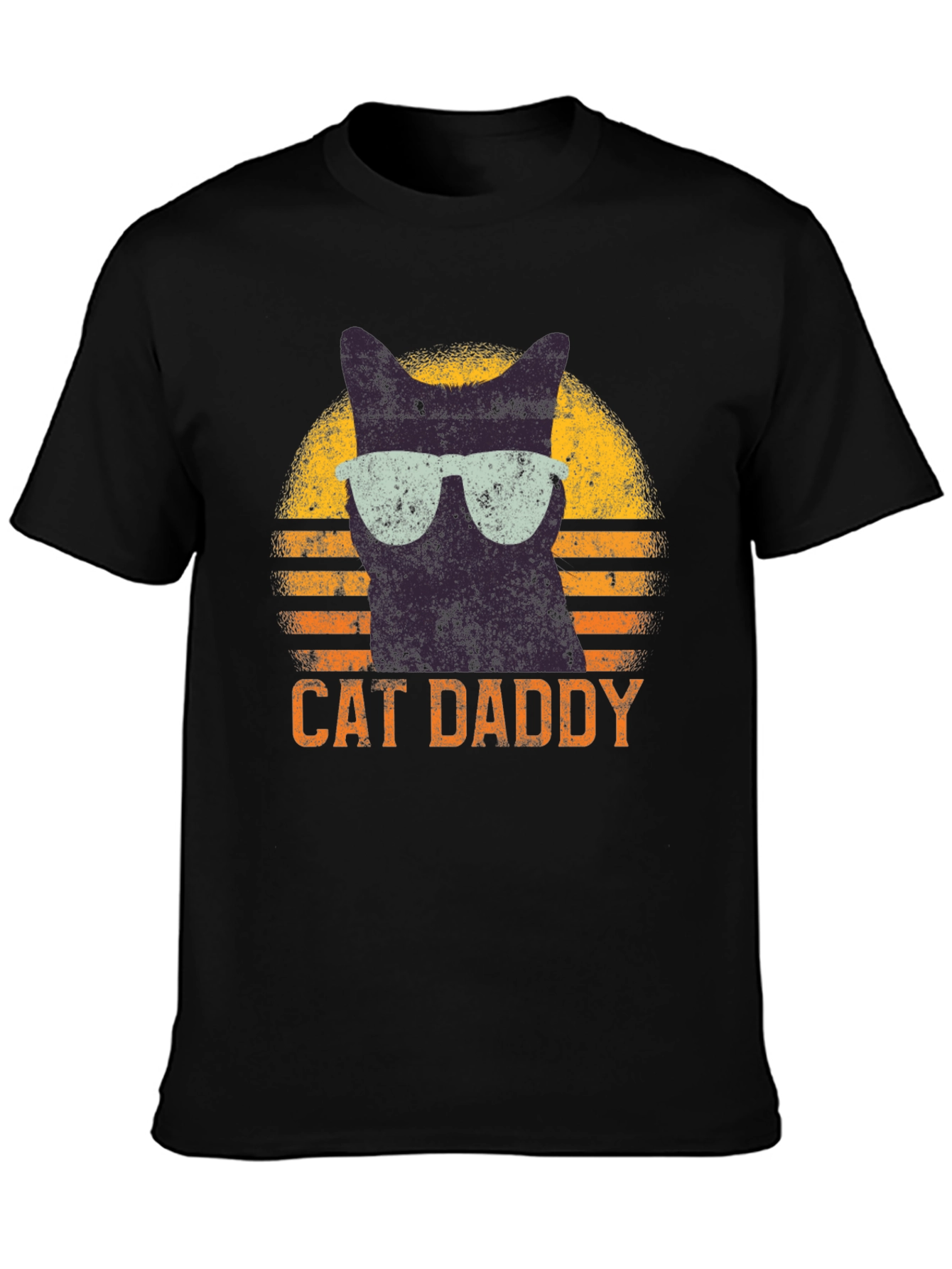 Cat Daddy Retro T-Shirt - Cool Cat Dad Tee