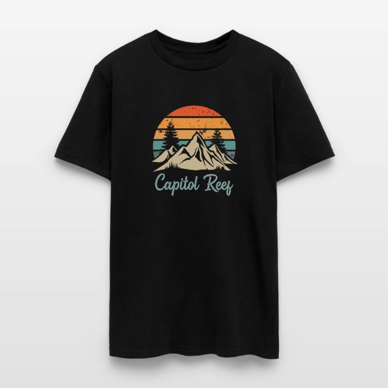 Capitol Reef Retro Vintage Mountain Sunset Outdoor