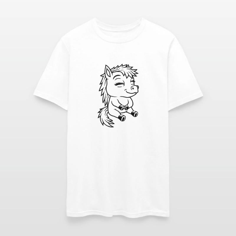 Cartoon small sitting pony