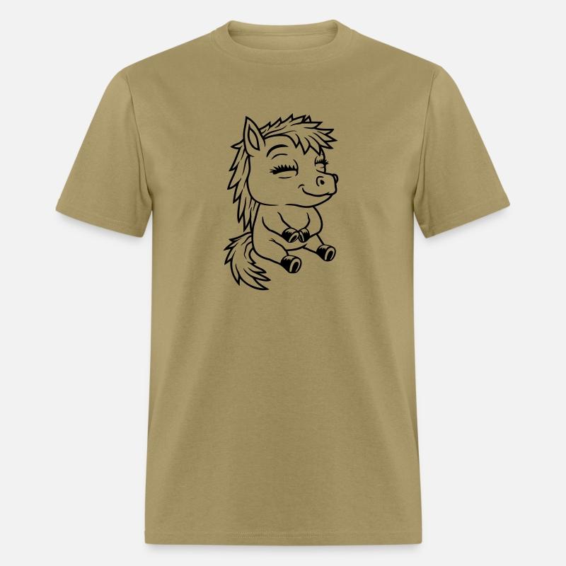 Cartoon small sitting pony