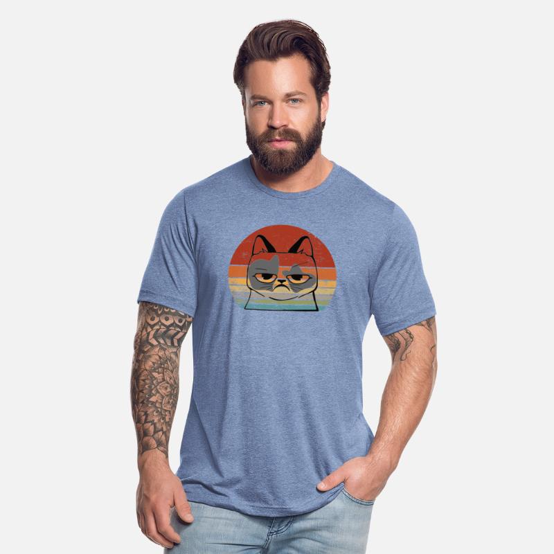 Cat Sunset Vintage Funny T-Shirt