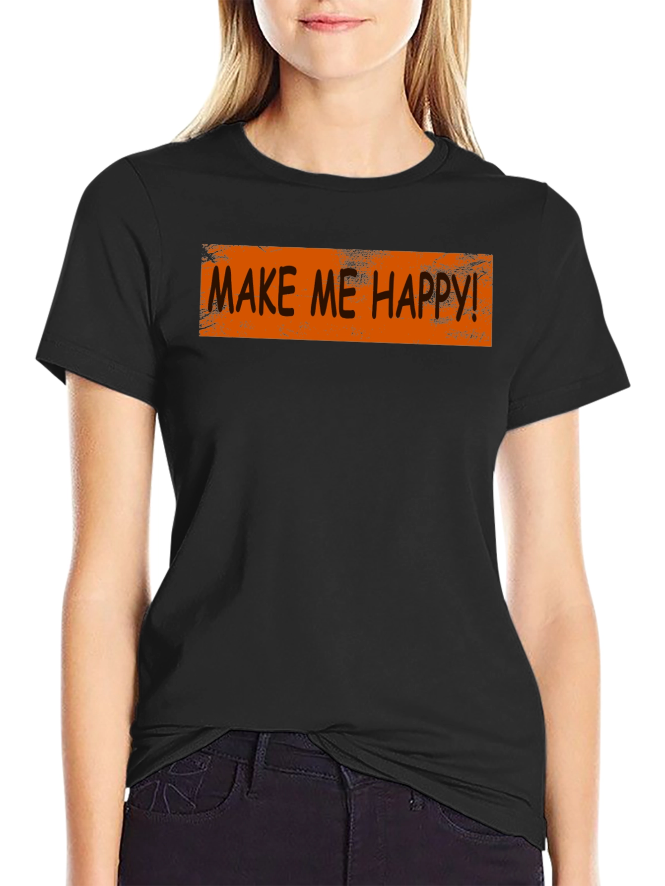 Make Me Happy Graphic Tee - Trendy Casual Style