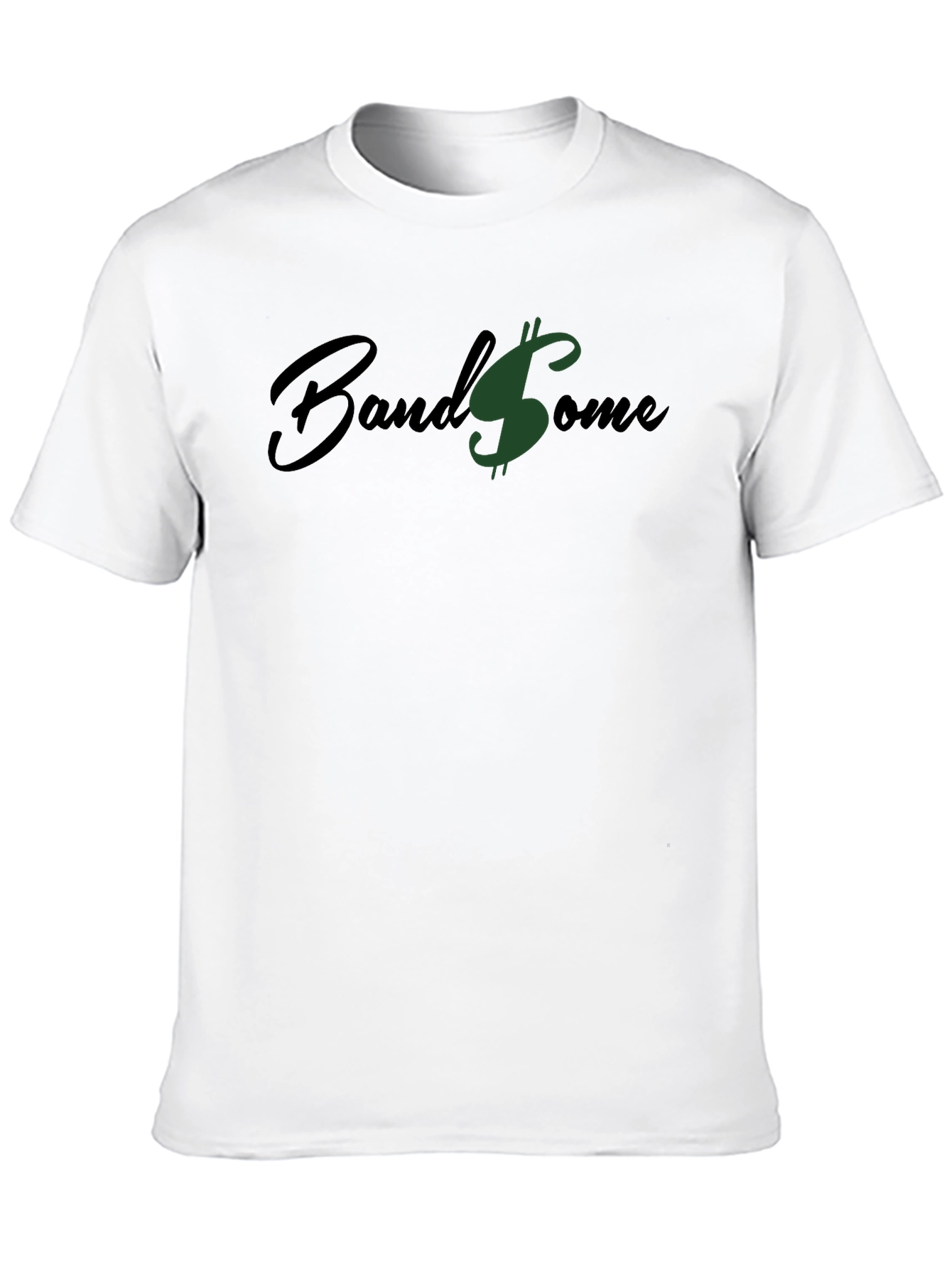 Band$ome Black Graphic Tee - Stylish Money Design