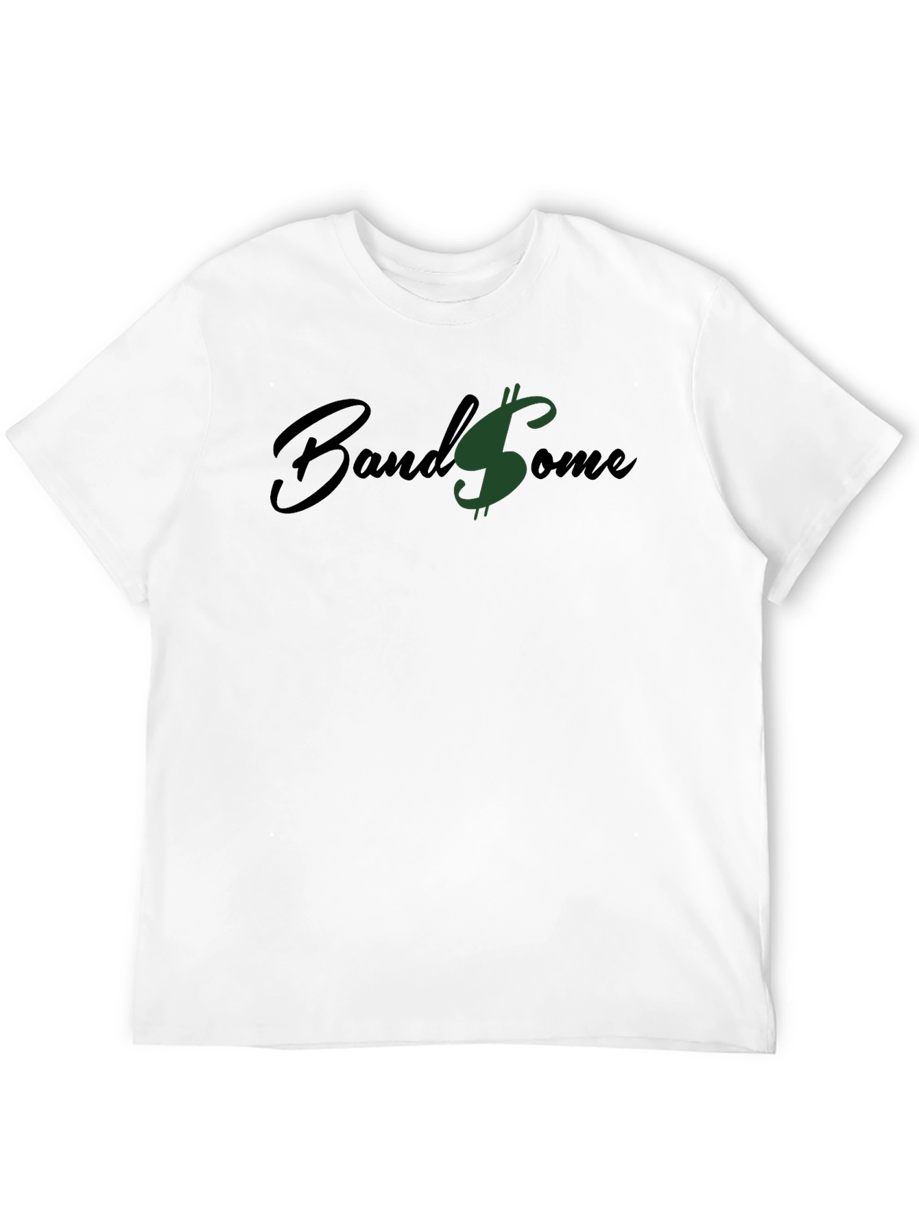 Band$ome Black Graphic Tee - Stylish Money Design