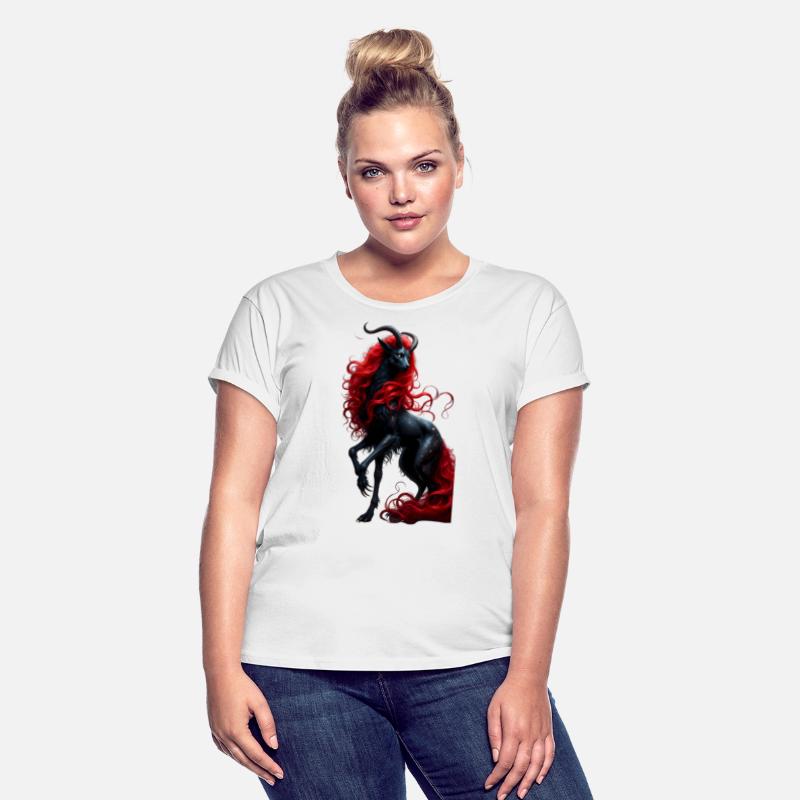 Celestial Demon Deer with Fiery Red Mane