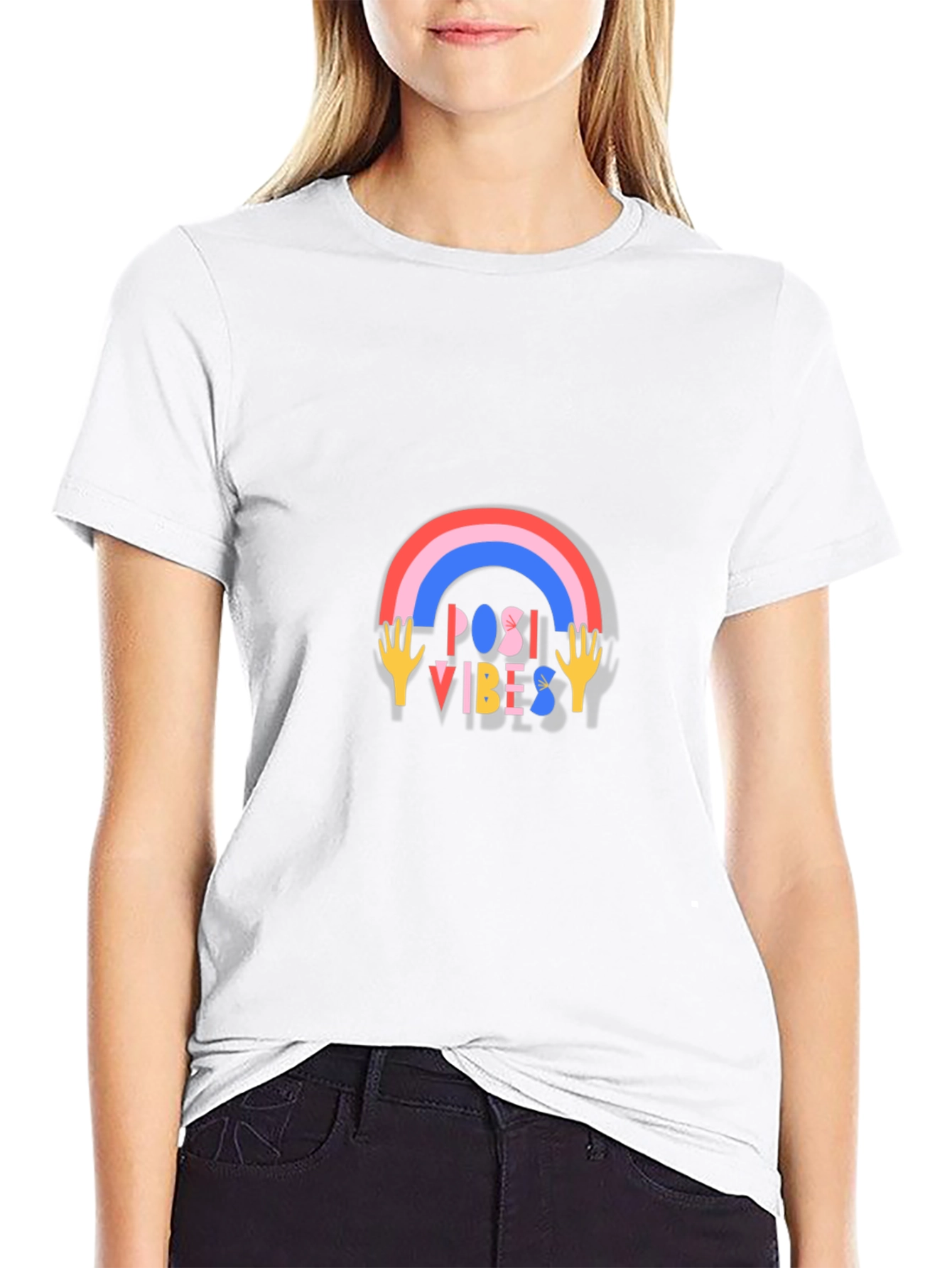 Positive Vibes Graphic Tee - Trendy Casual Wear