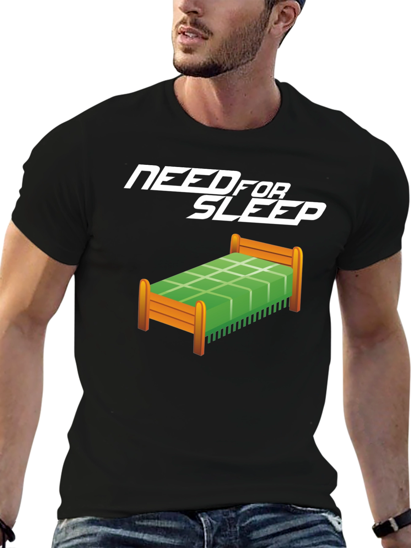 Need for Sleep Black Graphic Tee