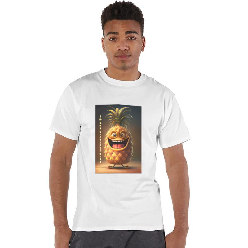 Cheerful Pineapple Caricature - Happy-Go-Lucky