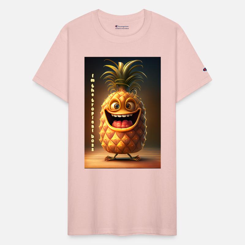 Cheerful Pineapple Caricature - Happy-Go-Lucky