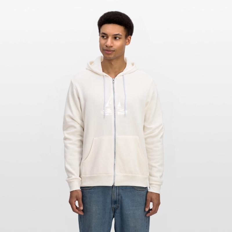 Chic Catamaran In Waves Under Sail Wind