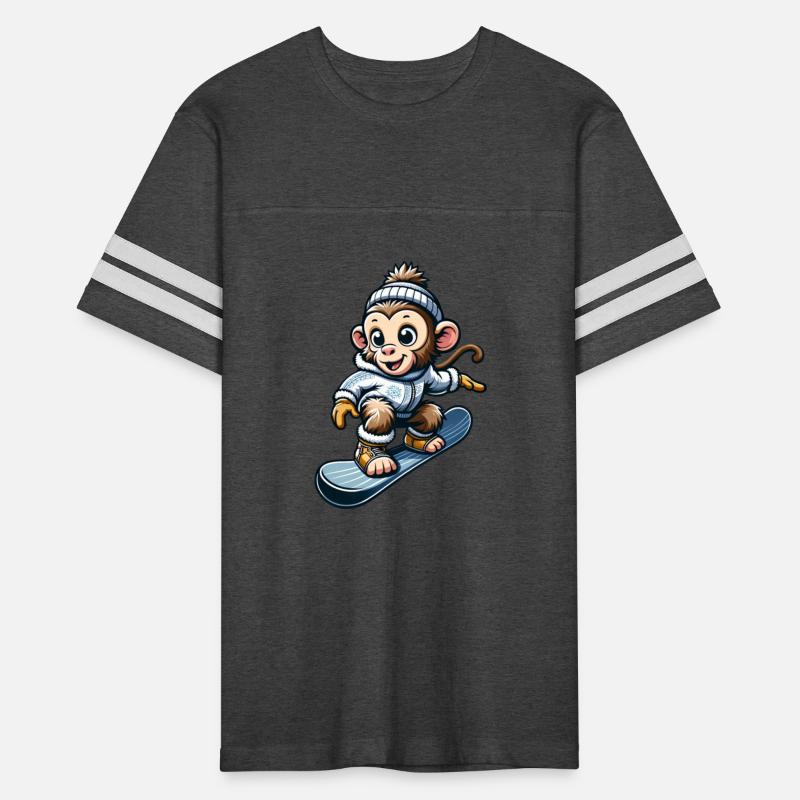 Chimpanzee on Snowboard Winter Sports