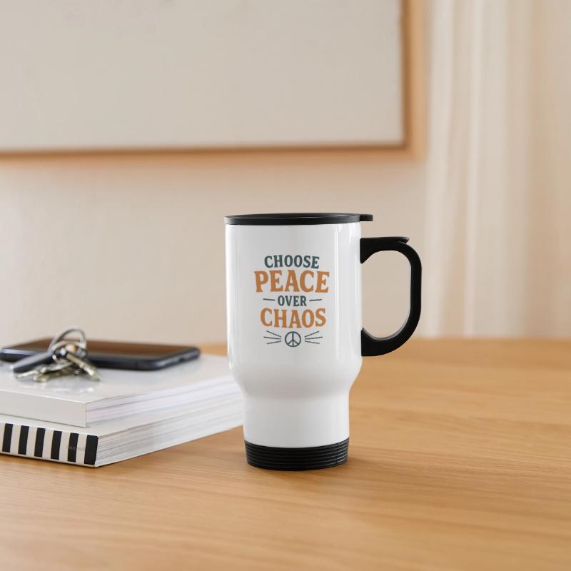 Choose Peace Not Chaos Quote Design