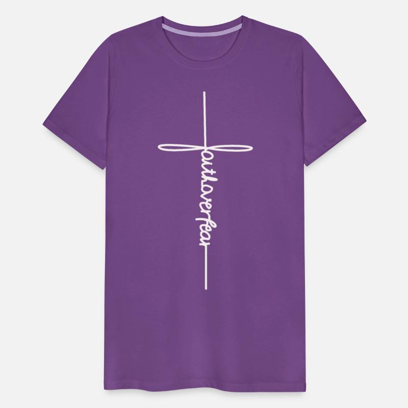 Christian Faith Cross T Shirt Faith Over Fear