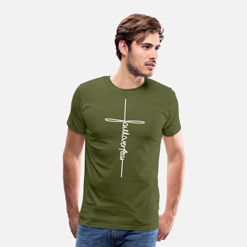 Christian Faith Cross T Shirt Faith Over Fear