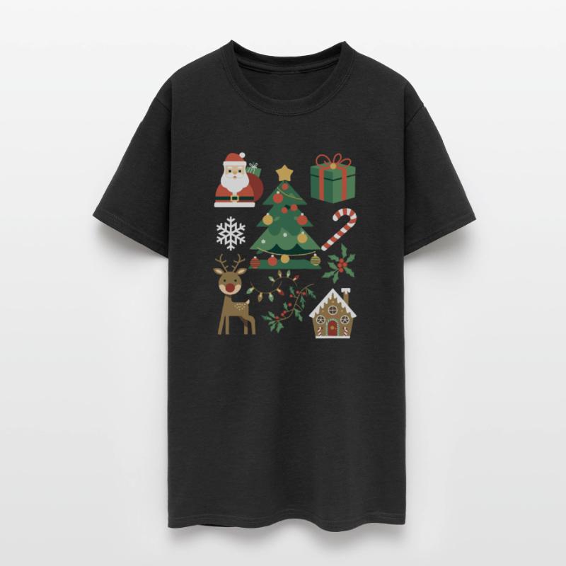 Christmas Icons Family Holiday Santa Tree Reindeer