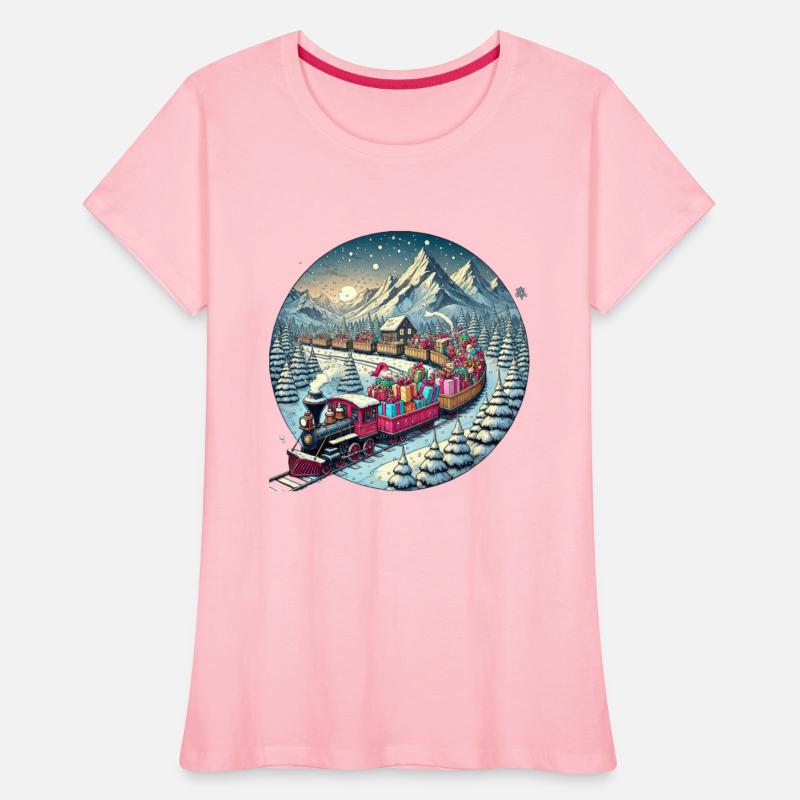 Christmas Train of Gifts through Snowy Peaks