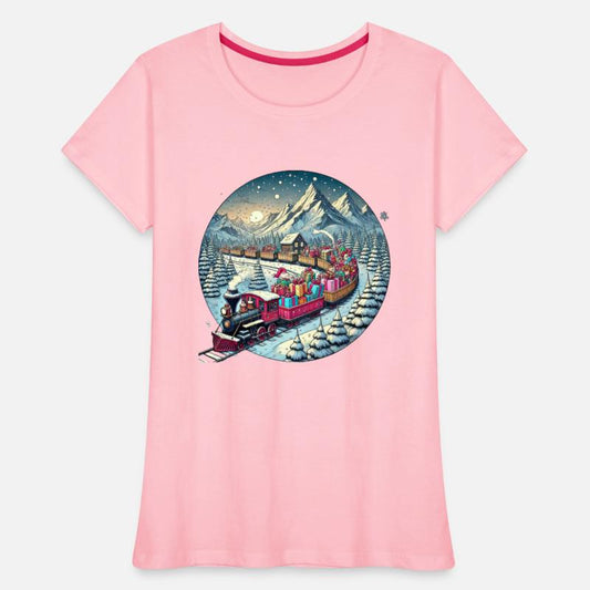 Christmas Train of Gifts through Snowy Peaks