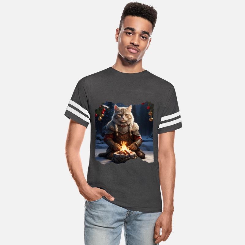 Christmas viking cat