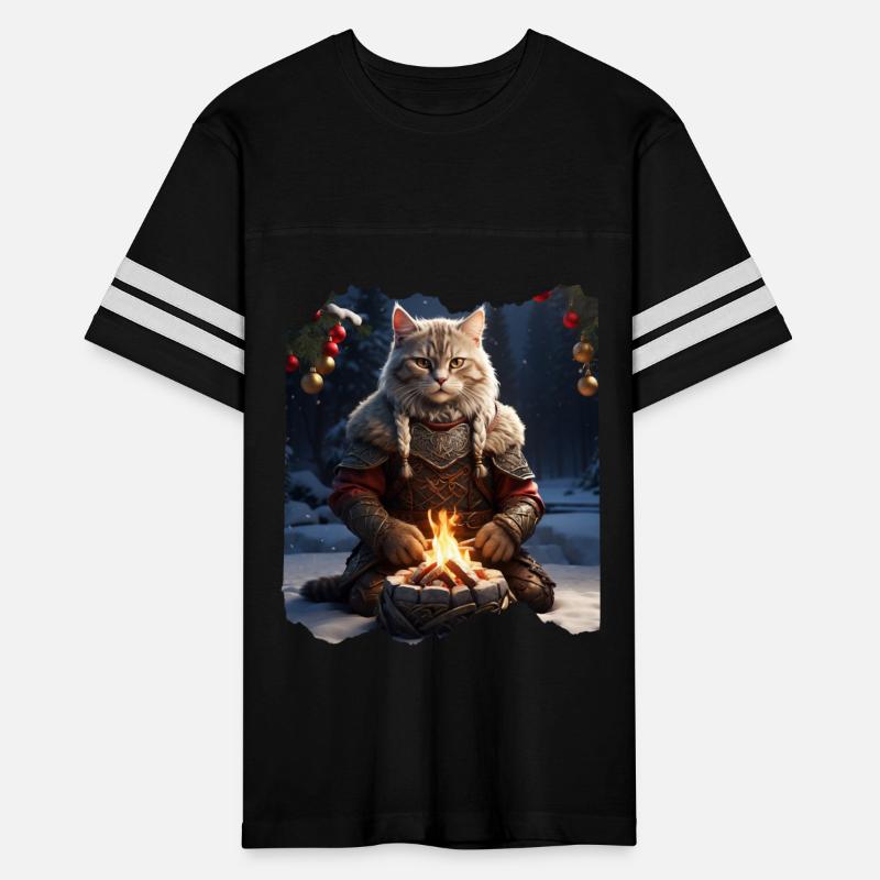 Christmas viking cat