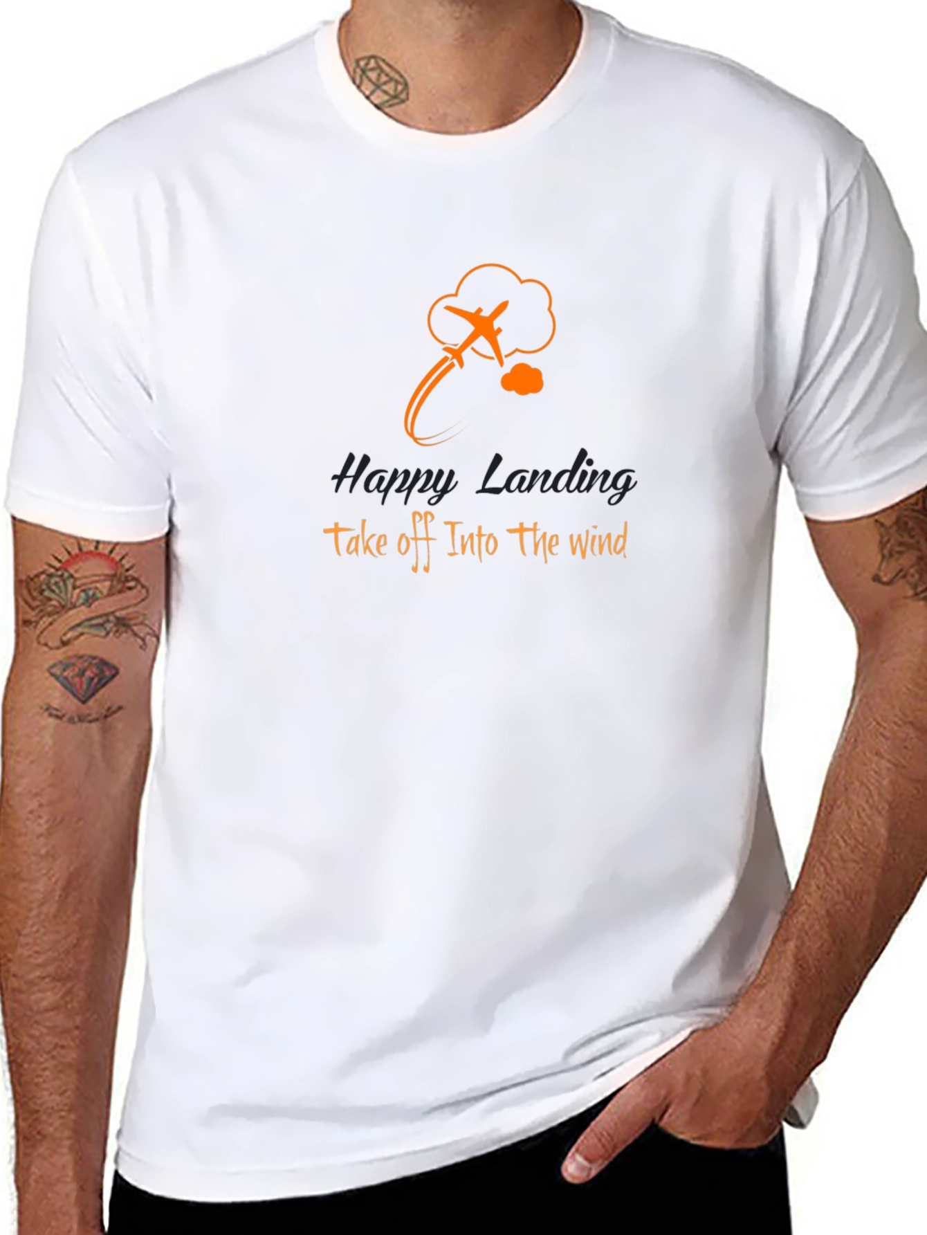 Happy Landing Airplane T-Shirt Take Off Into the Wind