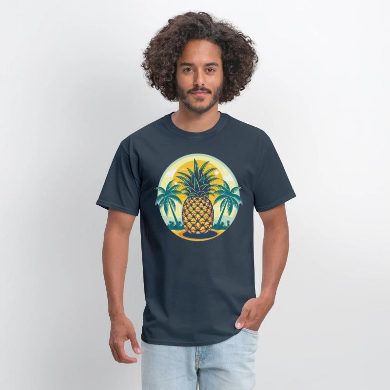 Classic Pineapple and Palm Trees