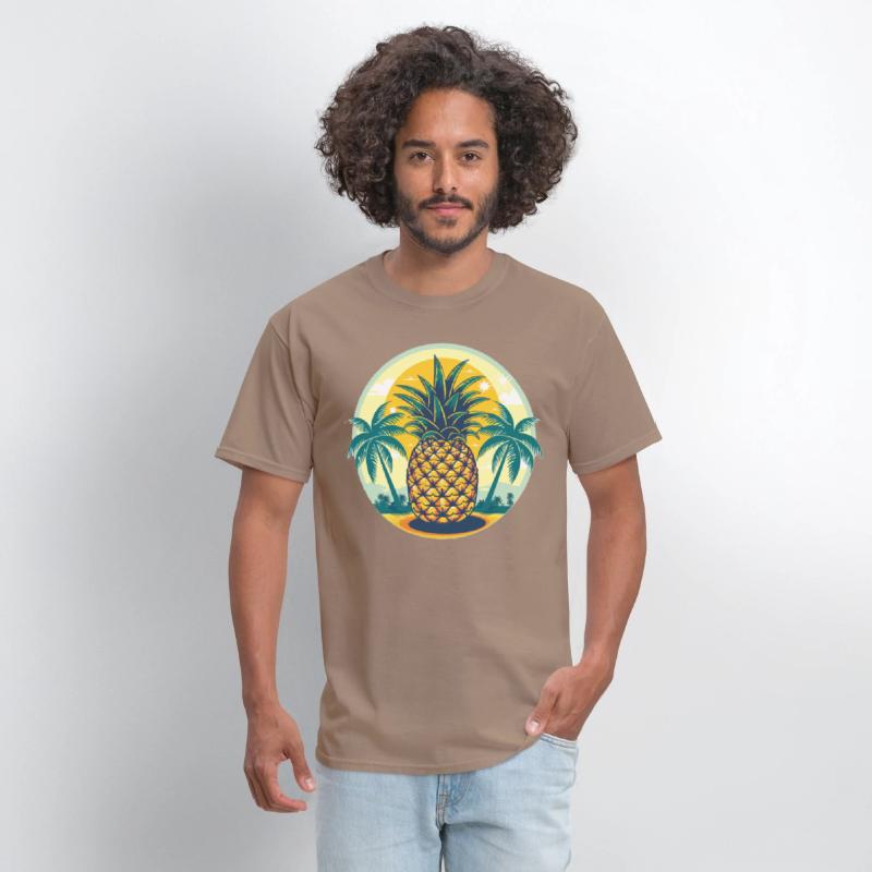 Classic Pineapple and Palm Trees