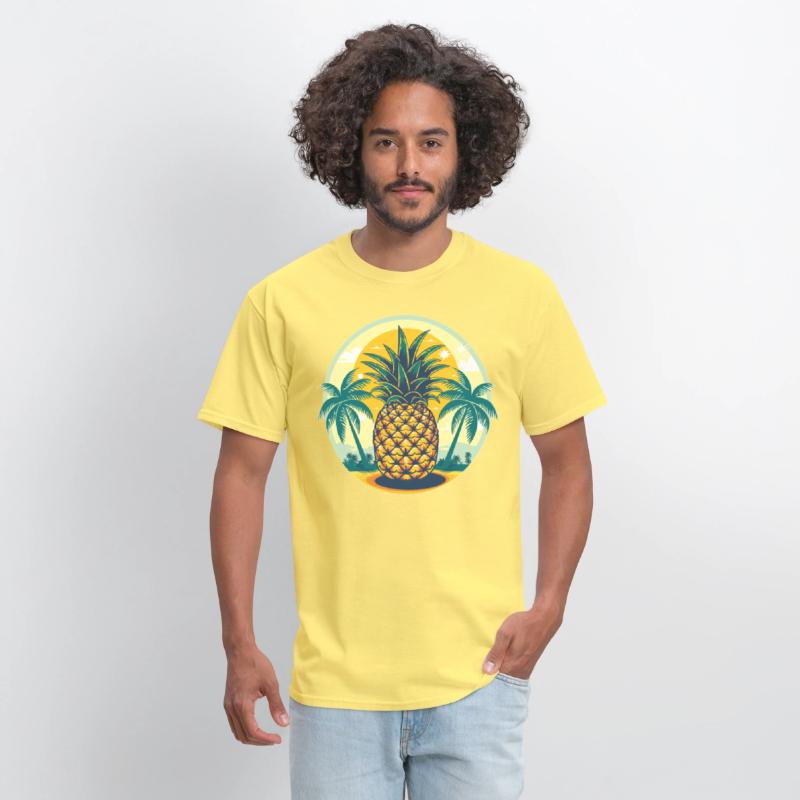 Classic Pineapple and Palm Trees