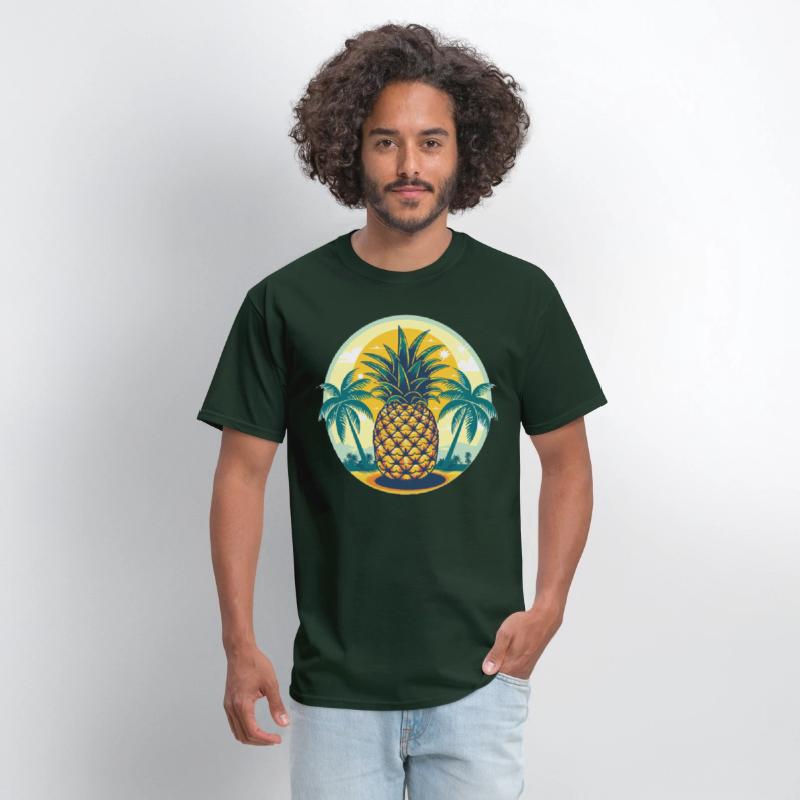 Classic Pineapple and Palm Trees