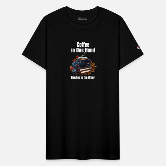 Coffee in one Hand Needles in the other