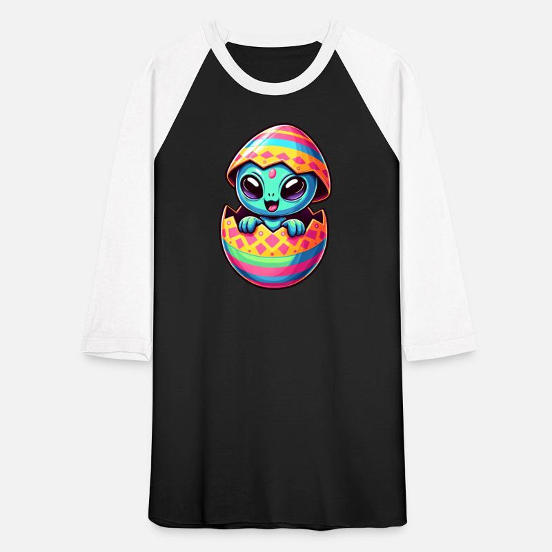 Colorful Alien Easter Egg Hatching Design
