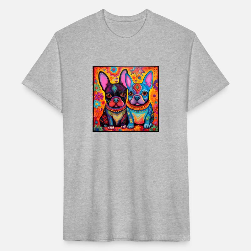 Colorful French Bulldog pop art