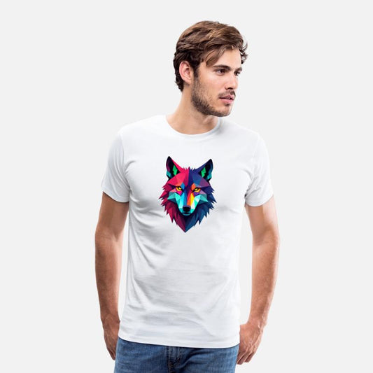Colorful Geometric Wolf