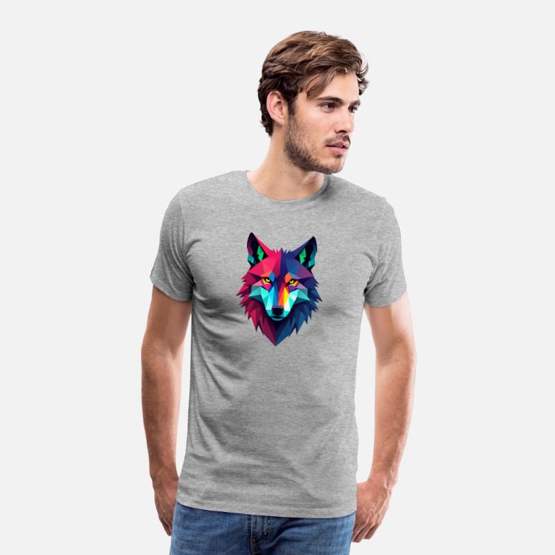 Colorful Geometric Wolf