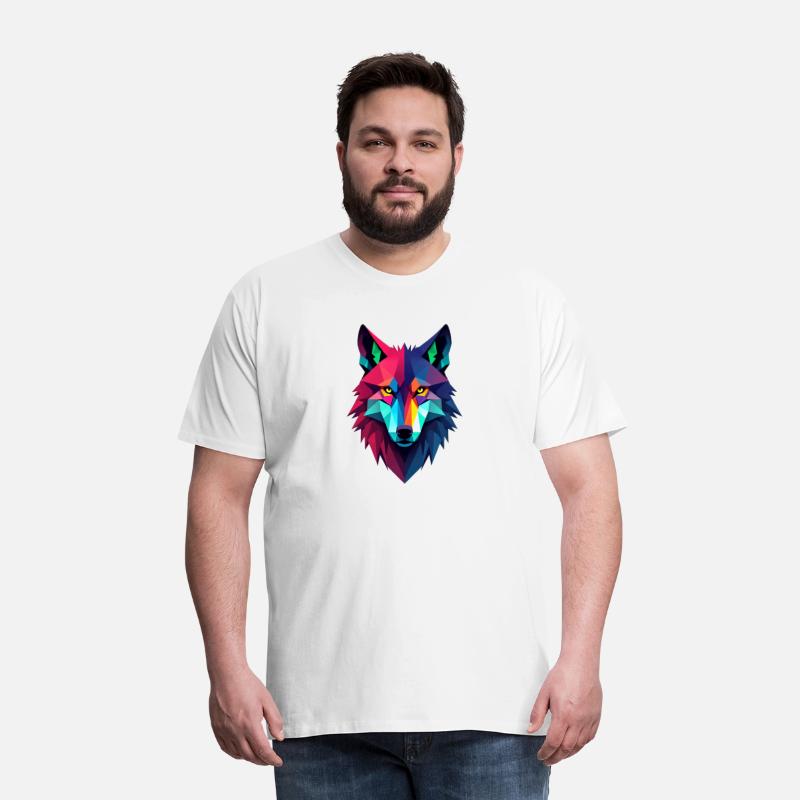 Colorful Geometric Wolf