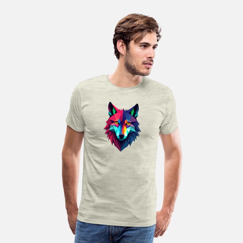 Colorful Geometric Wolf