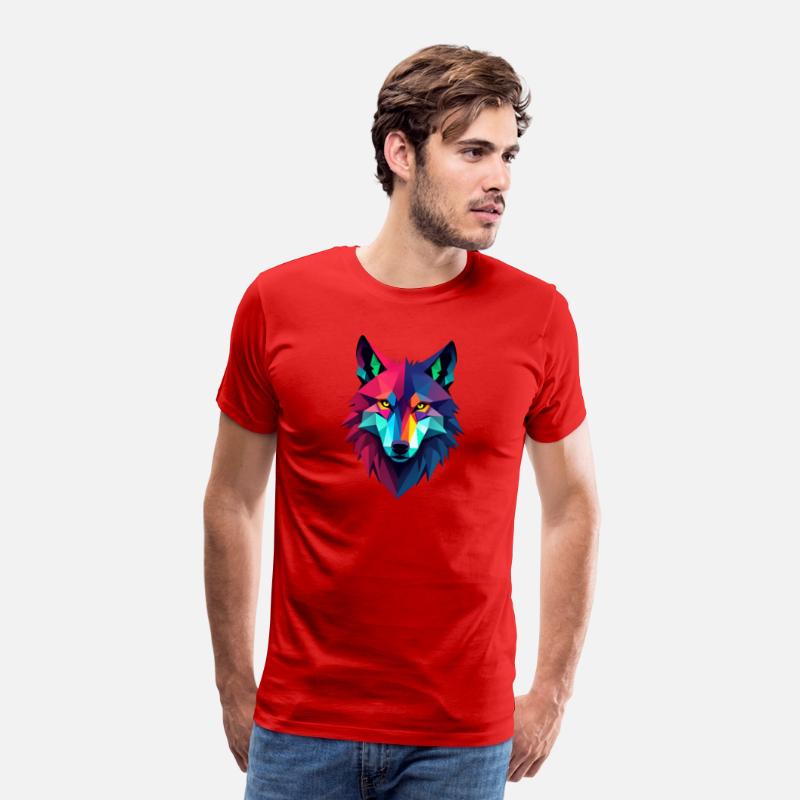 Colorful Geometric Wolf